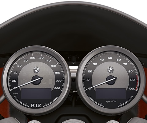 The dual round instrument of the R 12 S from BMW Motorrad