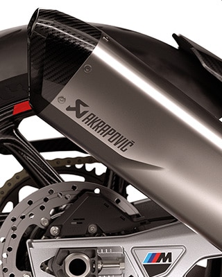 Full titanium exhaust system of the M 1000 RR