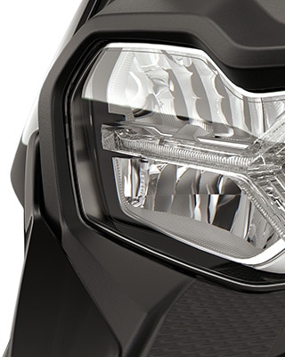 The revamped front design of the C 400 X from BMW Motorrad